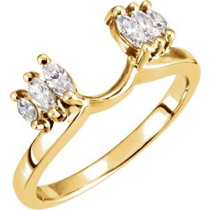 14K Yellow 1/3 CTW Natural Diamond Wrap-Style Enhancer