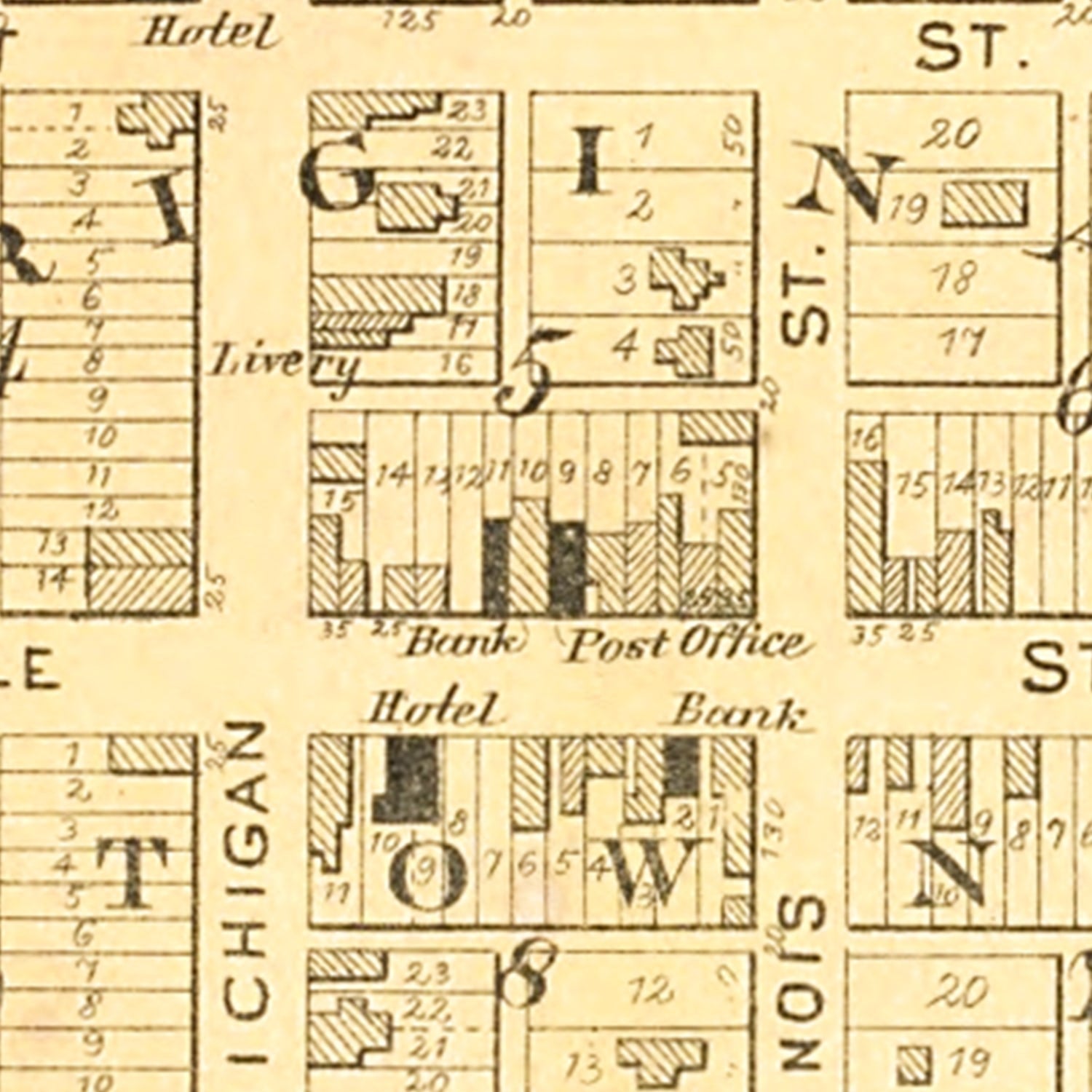Vintage Map of Hubbard, Iowa 1892