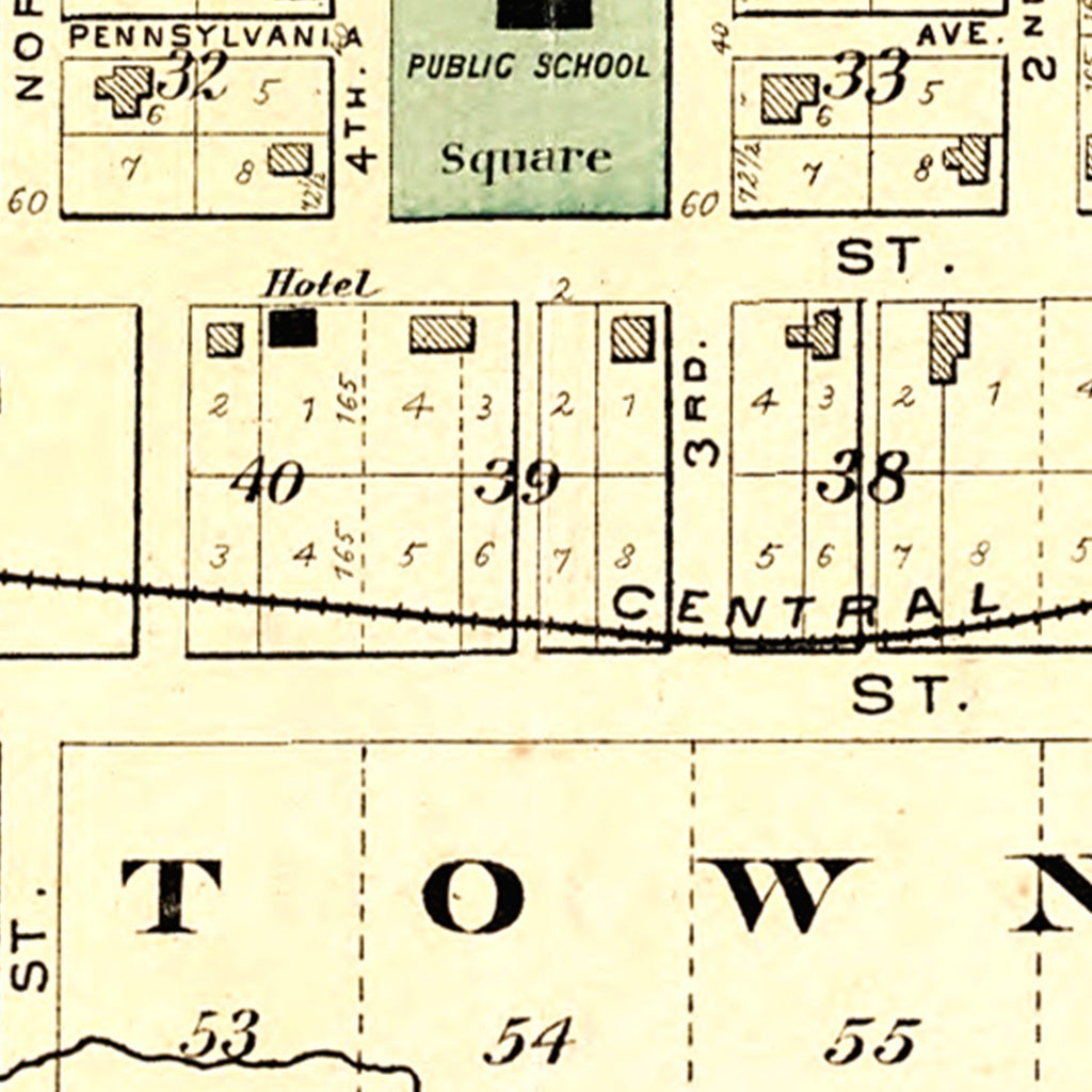 Vintage Map of Steamboat Rock, Iowa 1892