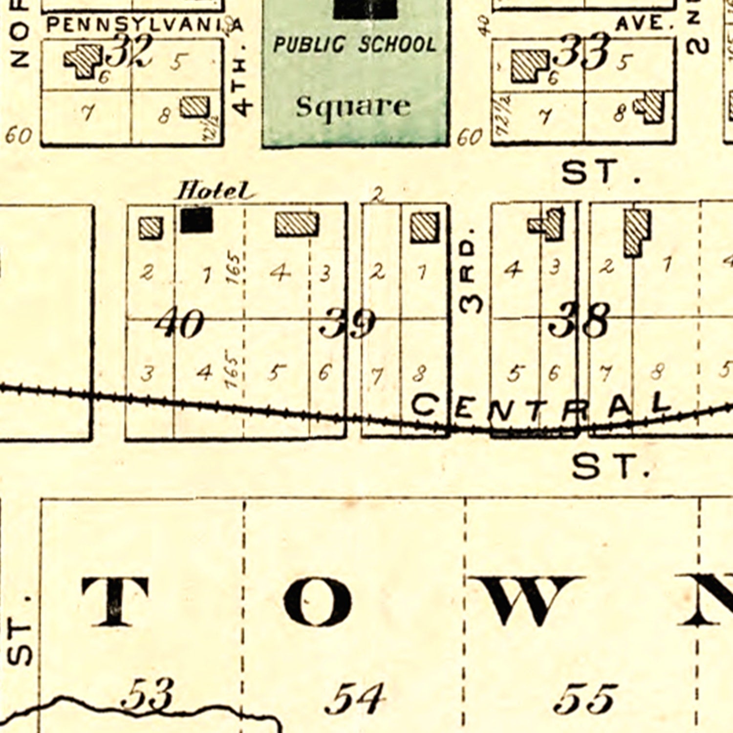 Vintage Map of Steamboat Rock, Iowa 1892