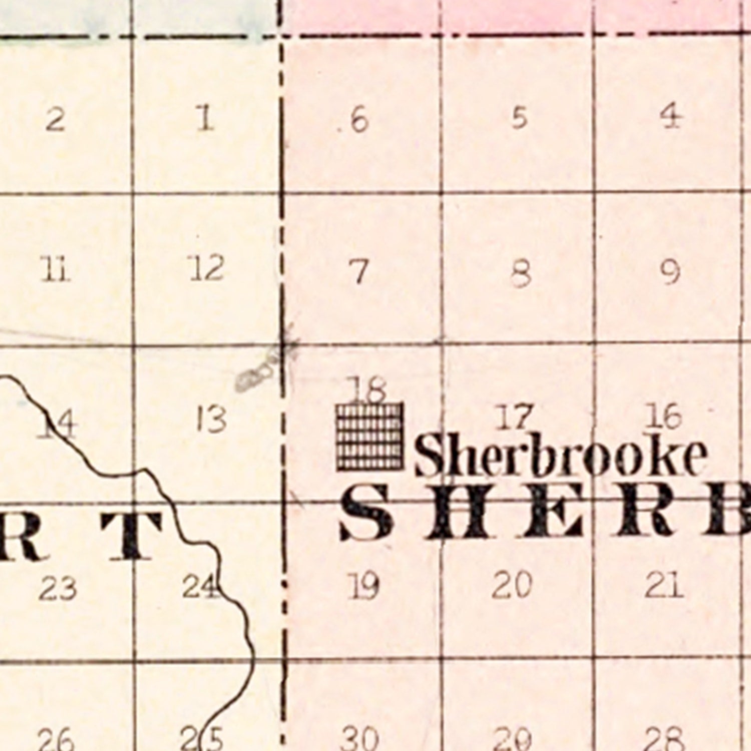 Vintage Map of Steele County, North Dakota 1892