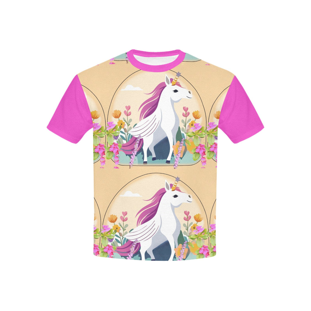 Child's Unicorn with Wings Printed T-shirt (Made in USA)