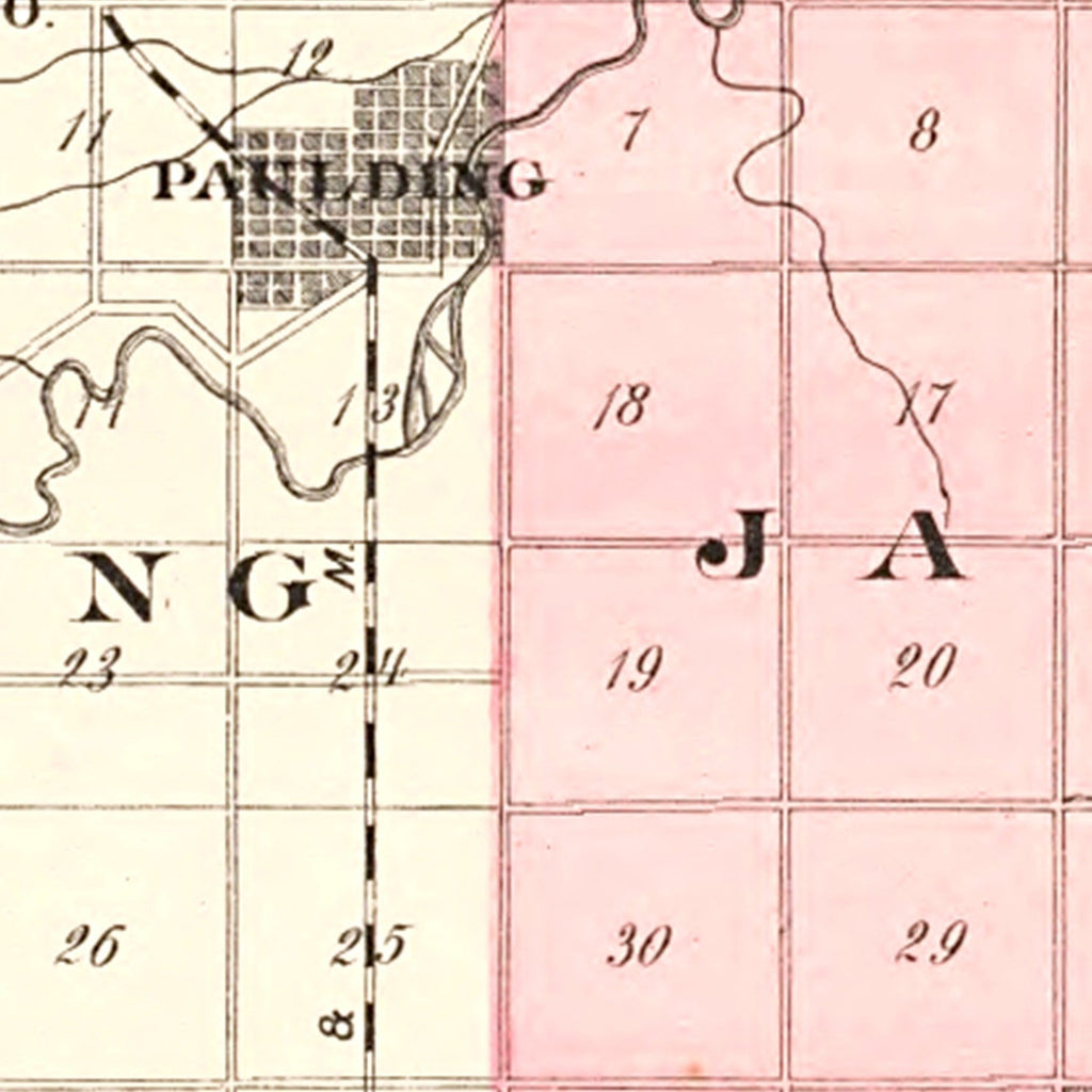 Vintage Map of Paulding County, Ohio 1892