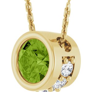 Accented Bezel-Set Necklace or Pendant