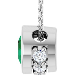 Accented Bezel-Set Necklace or Pendant