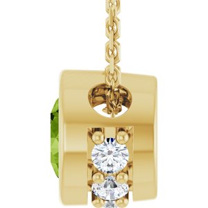 Accented Bezel-Set Necklace or Pendant