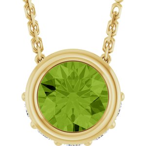 Accented Bezel-Set Necklace or Pendant