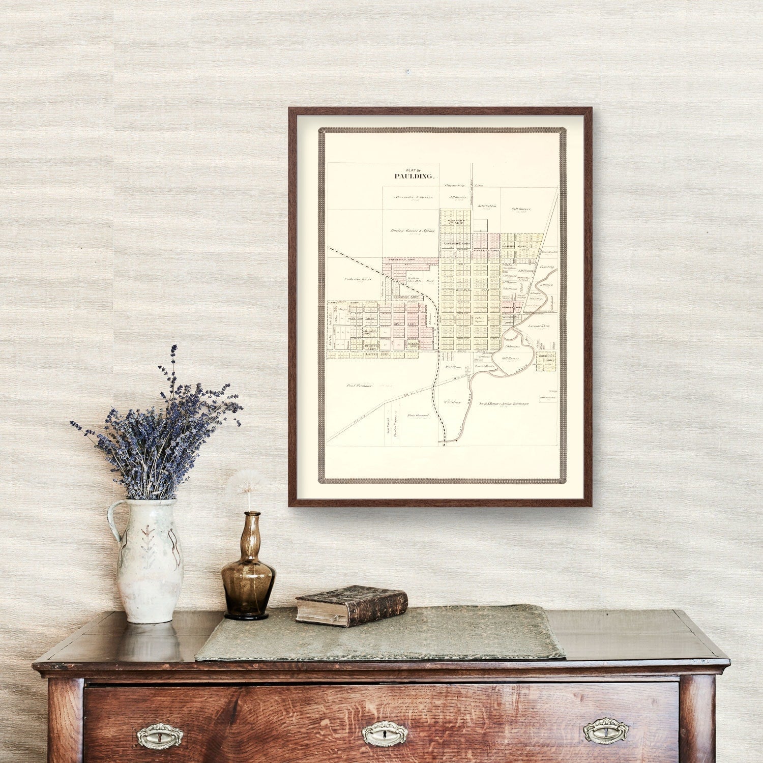 Vintage Map of Paulding, Ohio 1892