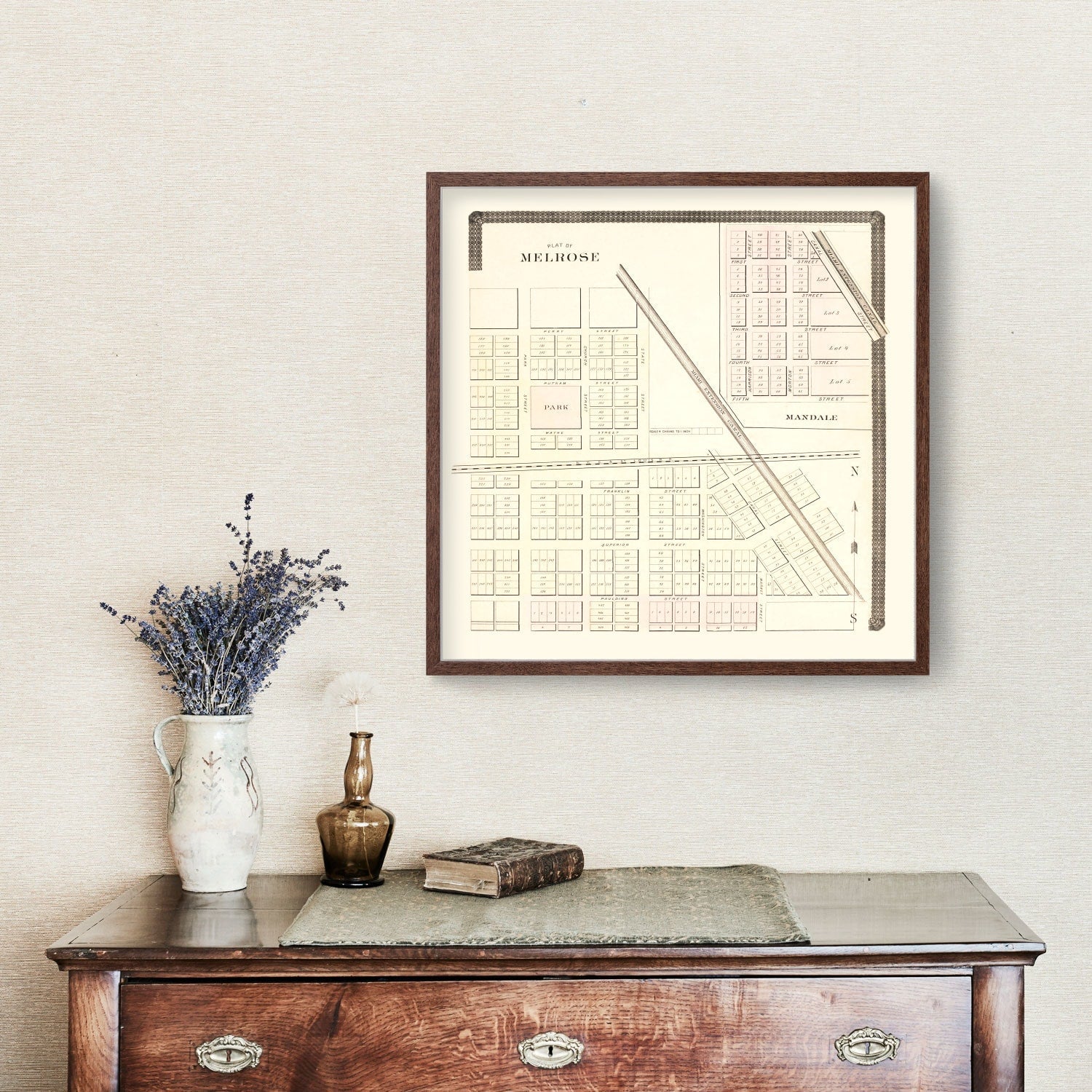 Vintage Map of Melrose, Ohio 1892