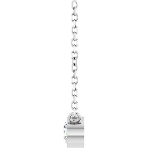 Platinum 1/6 CT Natural Diamond 16-18" Necklace