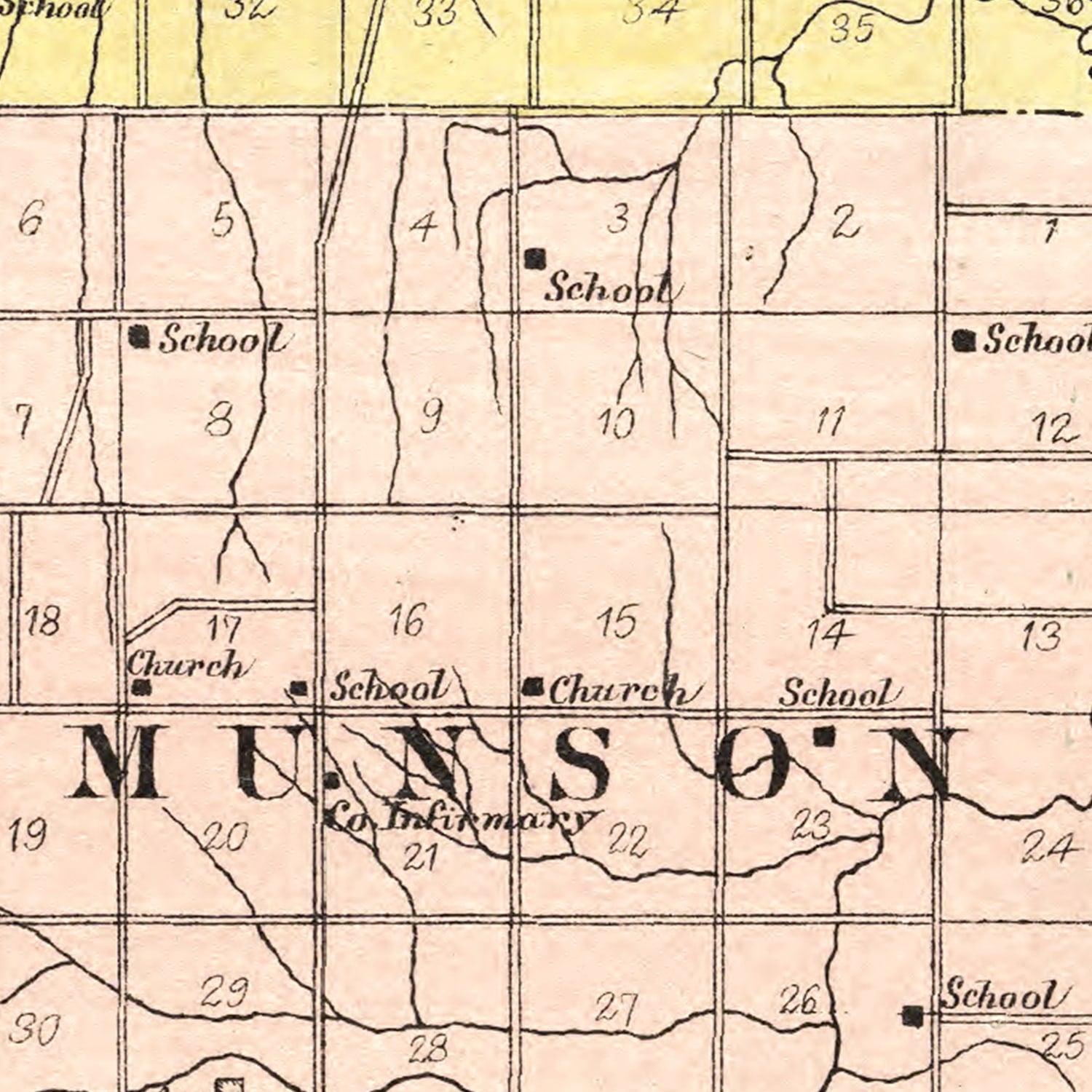 Vintage Map of Henry County, Illinois 1893
