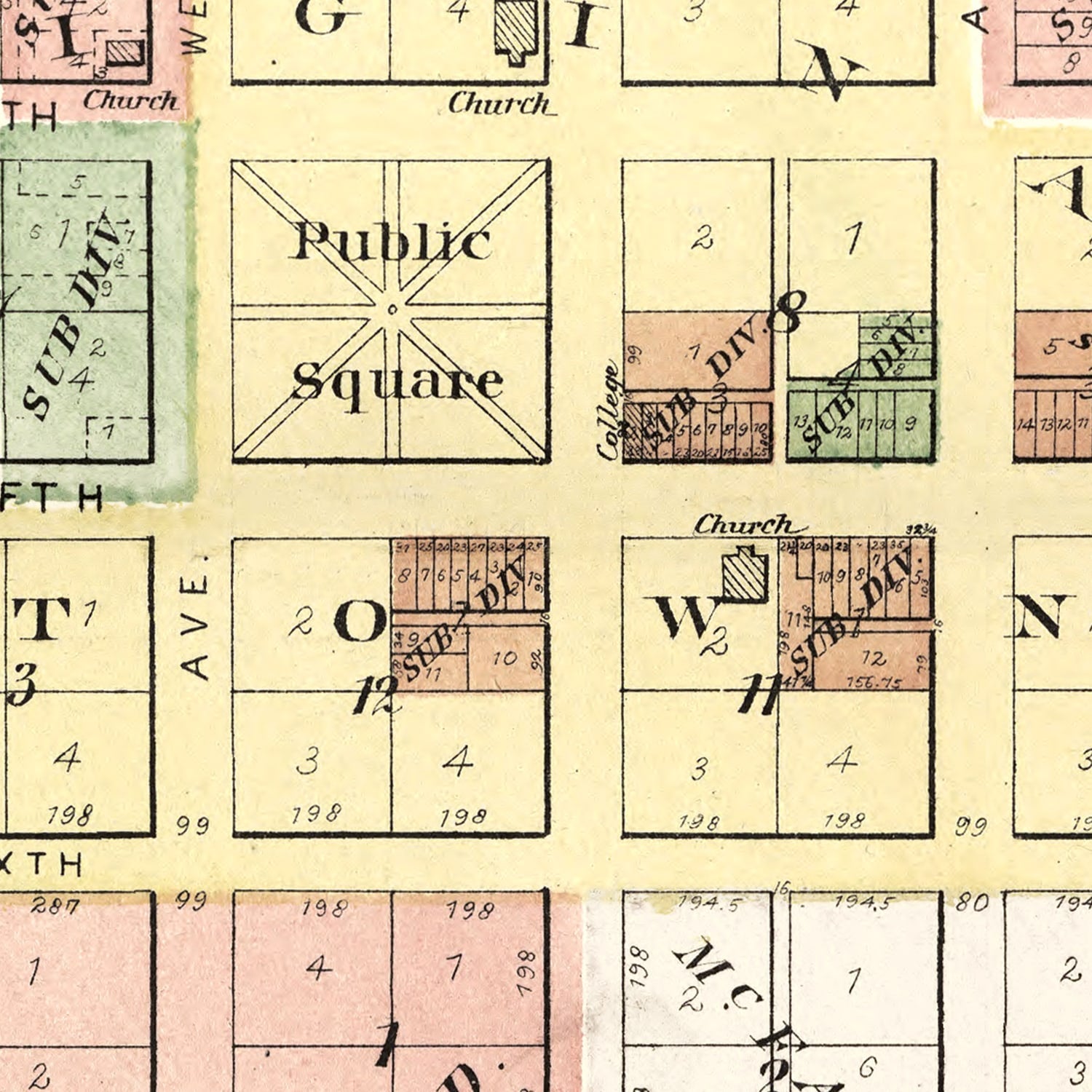 Vintage Map of Geneseo, Illinois 1893