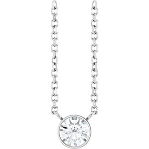 1/5 Ct Natural Diamond Solitaire Necklace