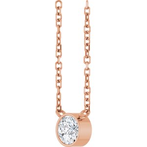 1/5 Ct Natural Diamond Solitaire Necklace