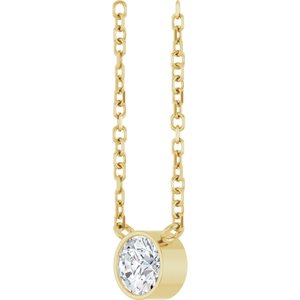1/5 Ct Natural Diamond Solitaire Necklace