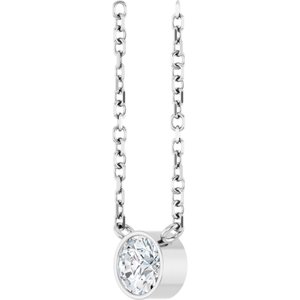 1/5 Ct Natural Diamond Solitaire Necklace