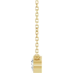 1/5 Ct Natural Diamond Solitaire Necklace