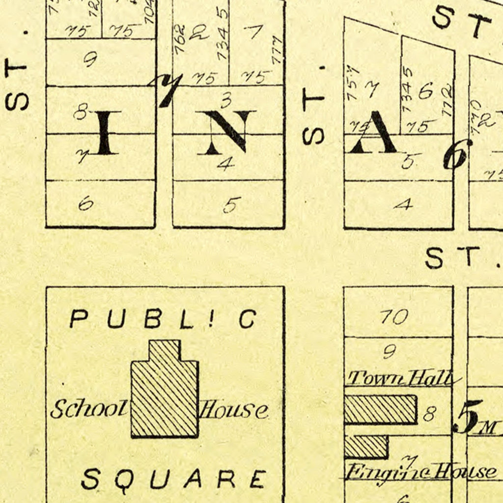Vintage Map of Annawan, Illinois 1893