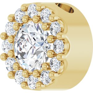 14K Yellow Gold 1/3 CTW Natural Diamond Halo-Style Pendant