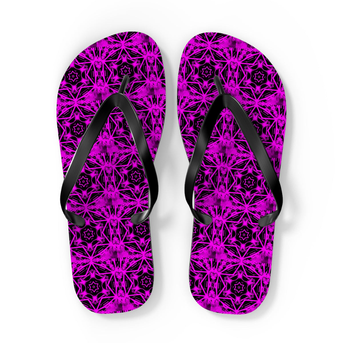 Purple Star Pattern Flip Flops for Women