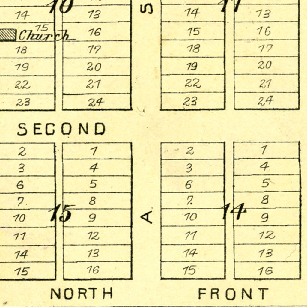 Vintage Map of Atwood, Illinois 1893