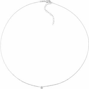 14K White Gold 1/2 CTW Natural Diamond Ultra-Lightweight 16-18" Necklace