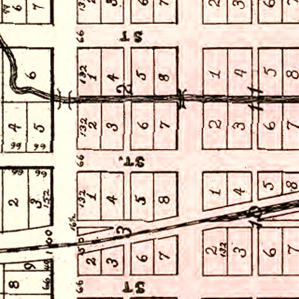 Vintage Map of LaGrange, Indiana 1893