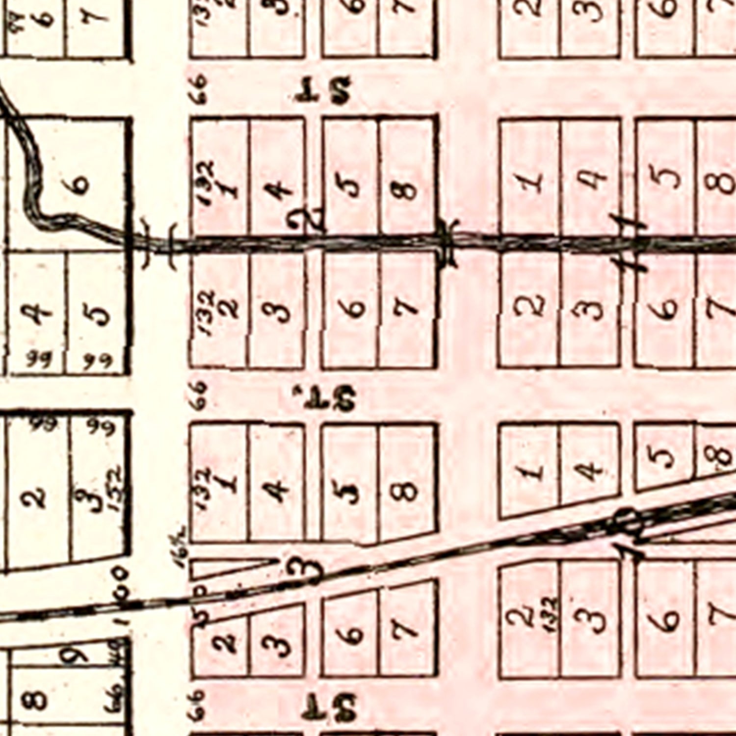 Vintage Map of LaGrange, Indiana 1893