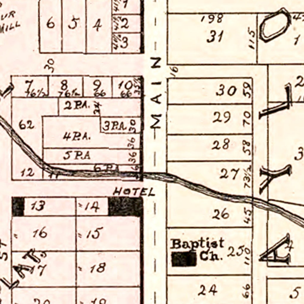 Vintage Map of Wolcottville, Indiana 1893