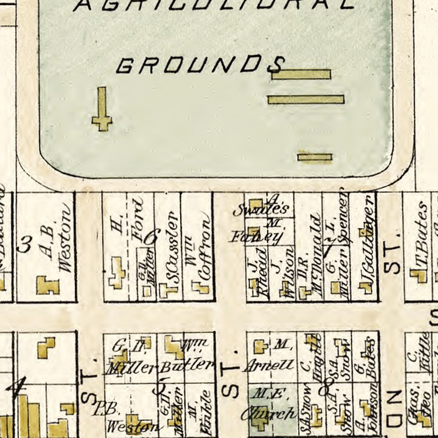 Vintage Map of North Branch, Michigan 1893