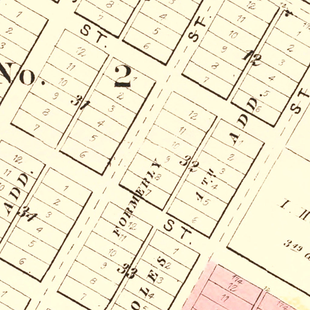 Vintage Map of Bushnell, Illinois 1893