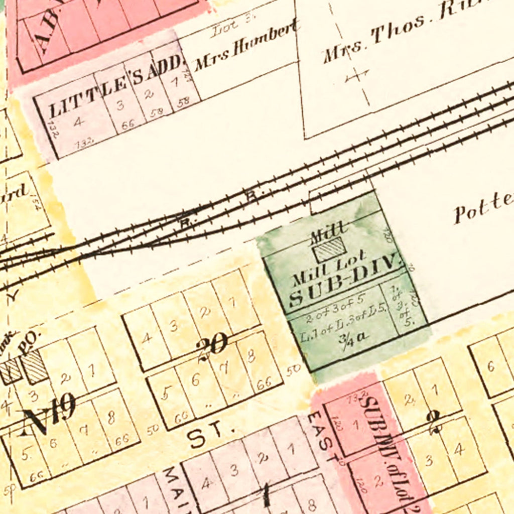 Vintage Map of Colchester, Illinois 1893