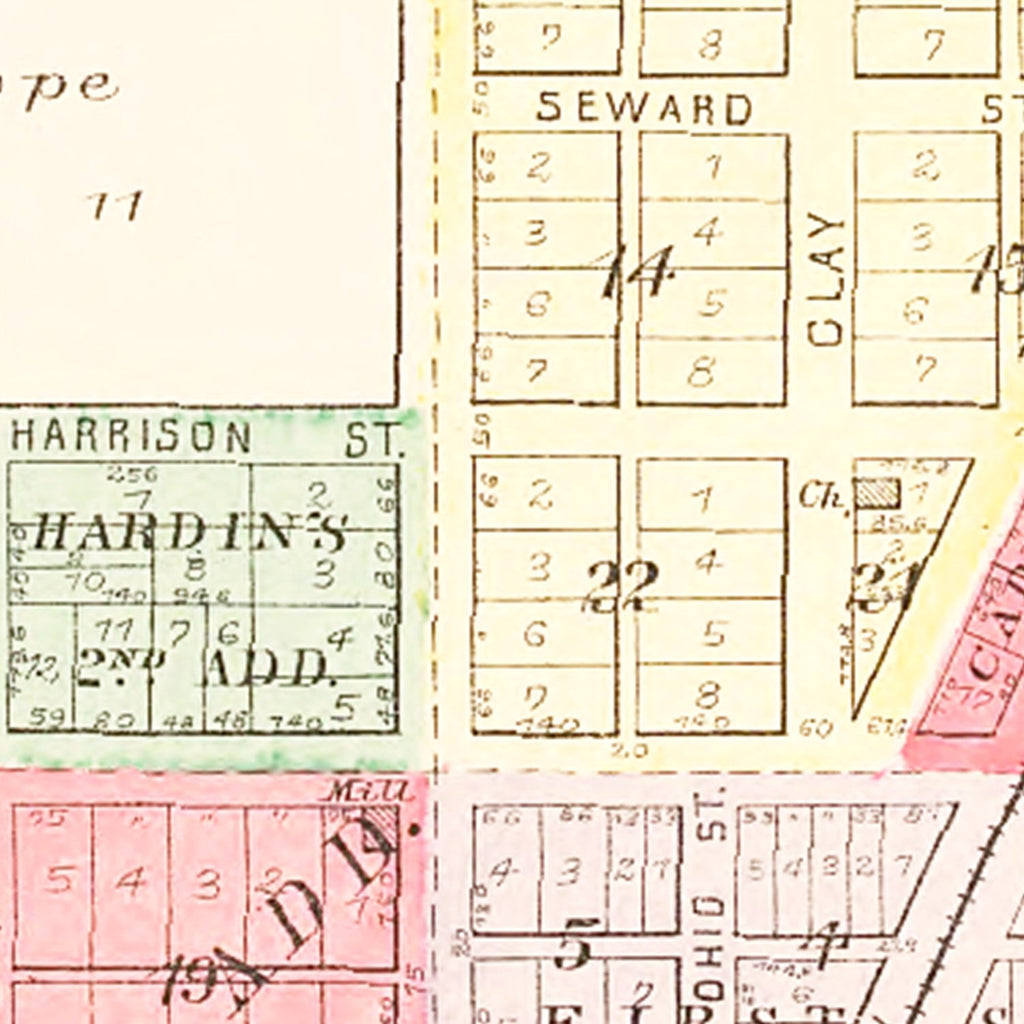 Vintage Map of Prairie City, Illinois 1893