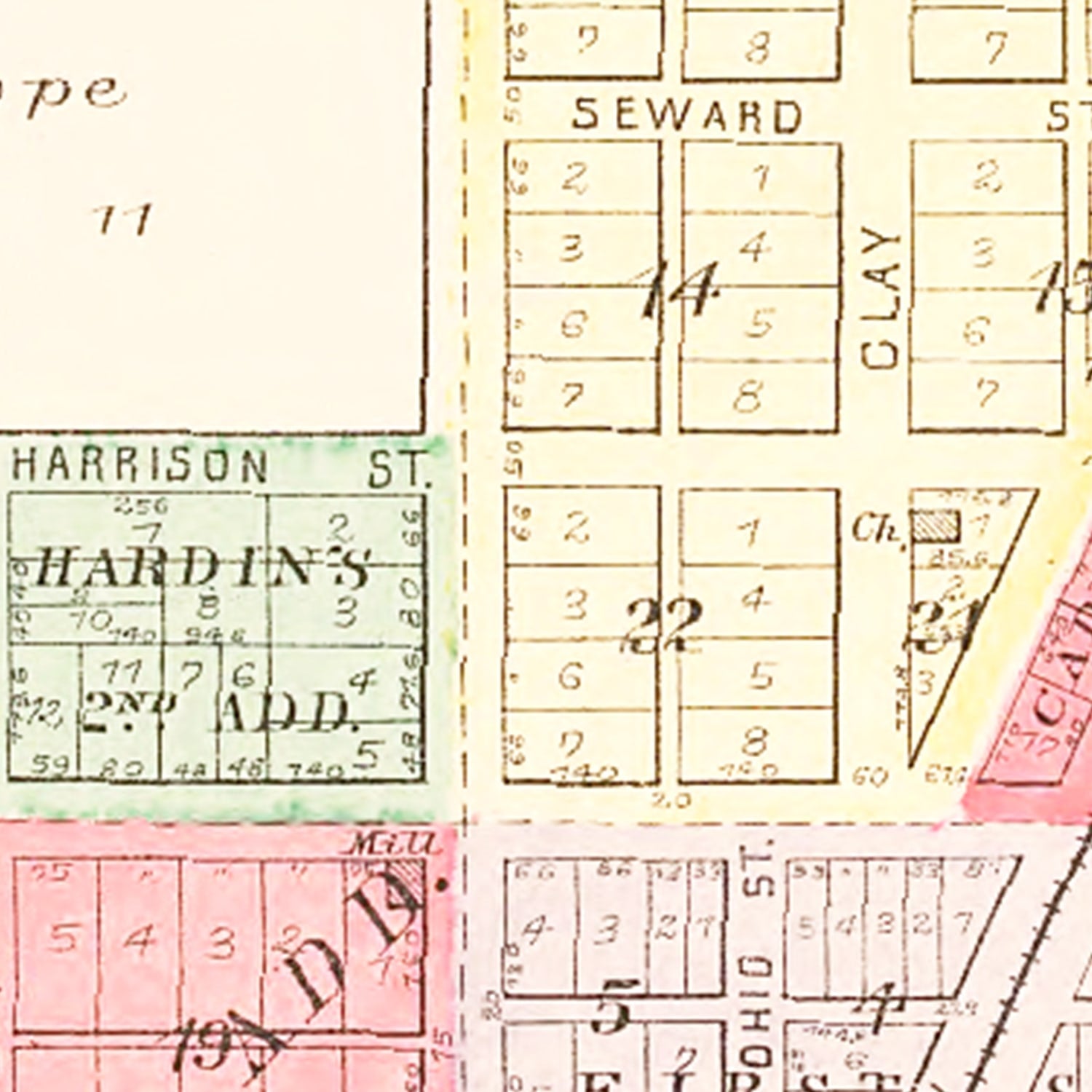 Vintage Map of Prairie City, Illinois 1893