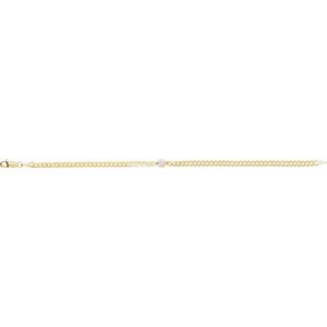 14K Yellow Gold 1/4 CT Natural Diamond Link 7" Bracelet – image 2