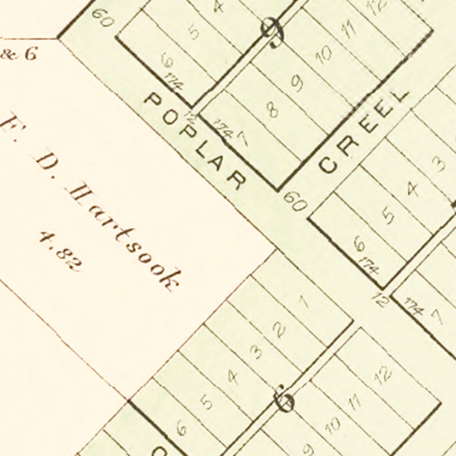 Vintage Map of Bardolph, Illinois 1893