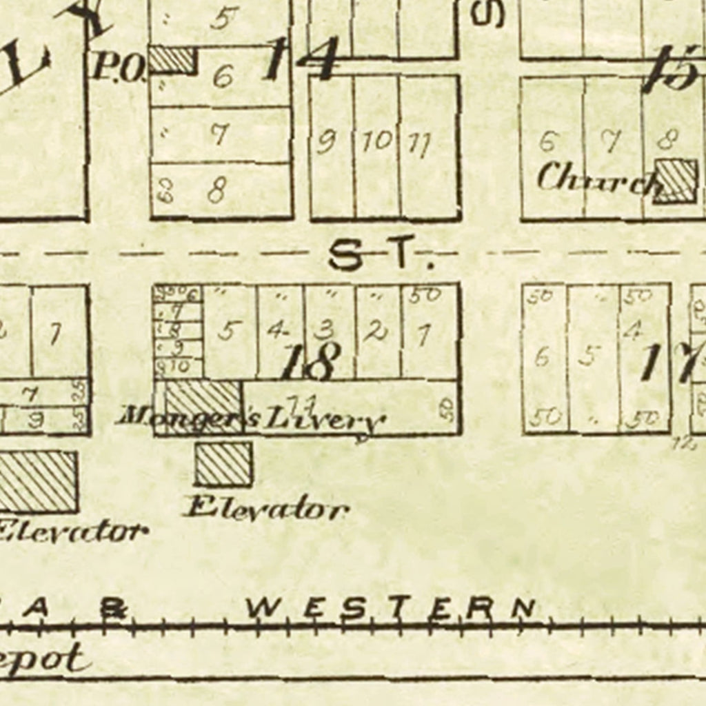 Vintage Map of Good Hope, Illinois 1893
