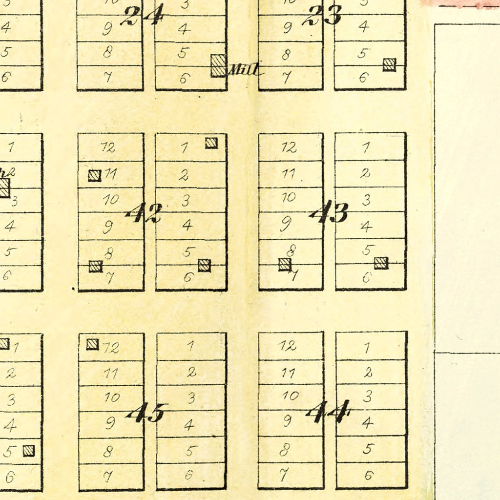 Vintage Map of Metamora, Illinois 1893