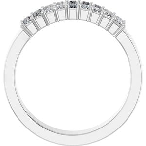 14K White 1/2 CTW Natural Diamond Anniversary Band