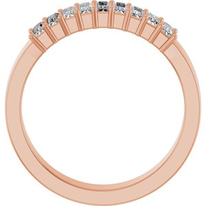 14K Rose 1/2 CTW Natural Diamond Anniversary Band