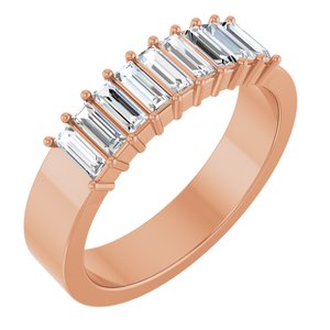 14K Rose 1/2 CTW Natural Diamond Anniversary Band
