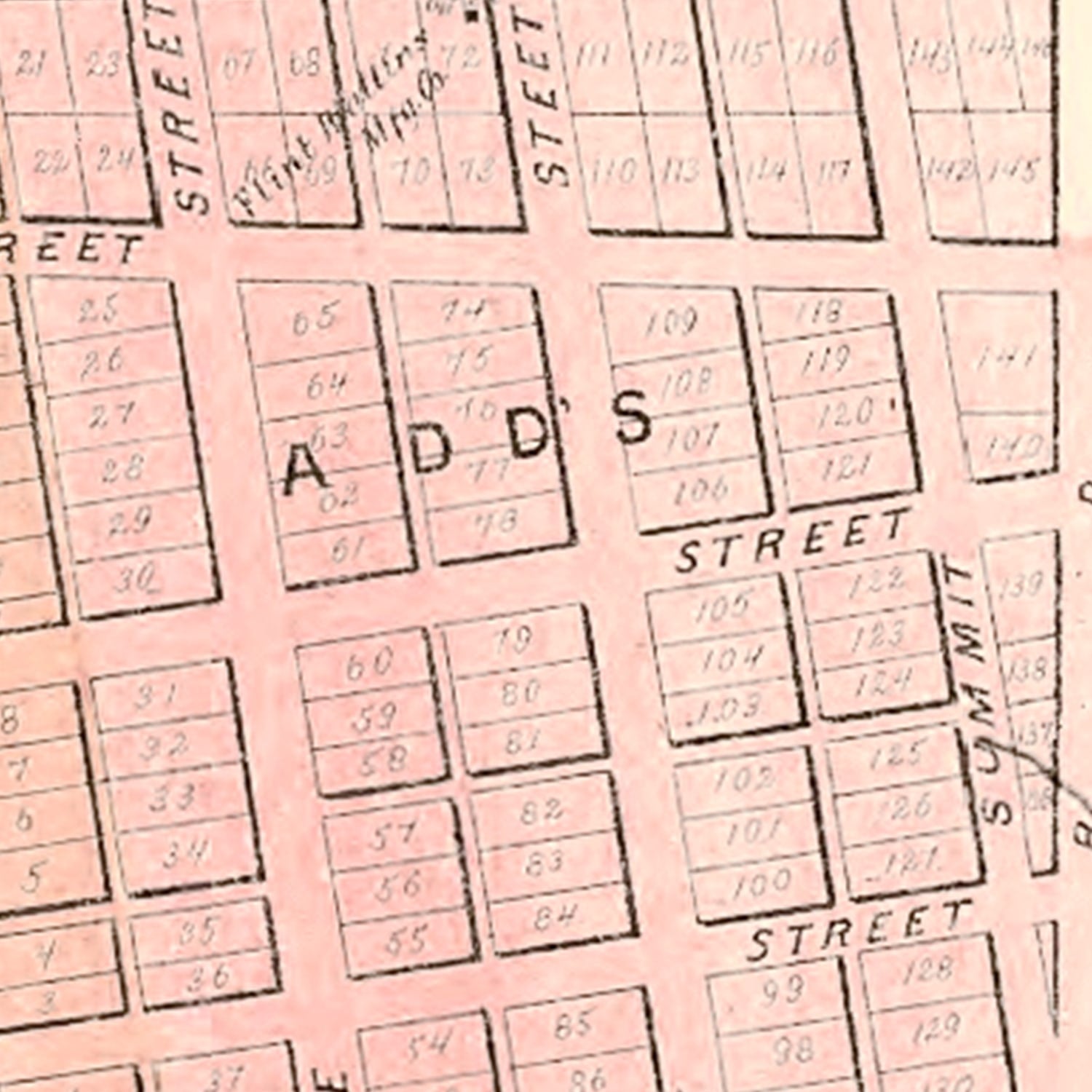 Vintage Map of Kendallville, Indiana 1893