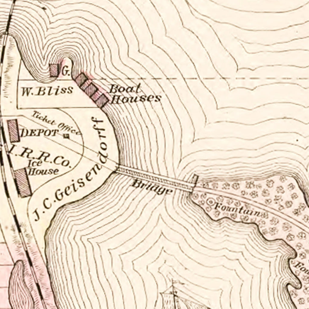 Vintage Map of Rome City, Indiana 1893