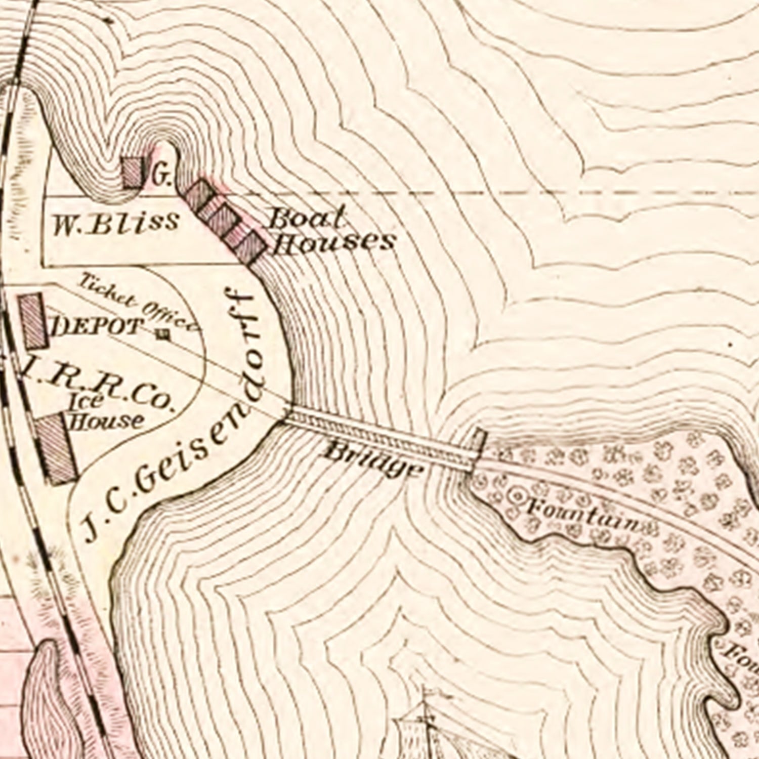 Vintage Map of Rome City, Indiana 1893
