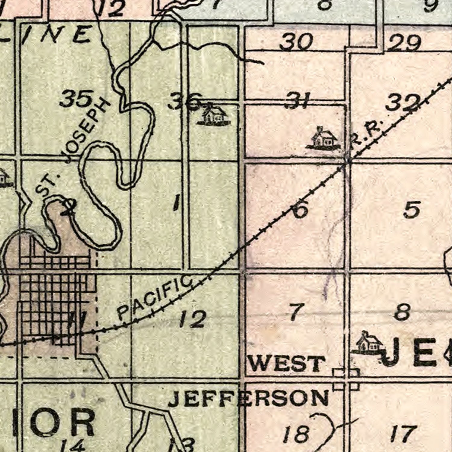 Vintage Map of Williams County, Ohio 1894