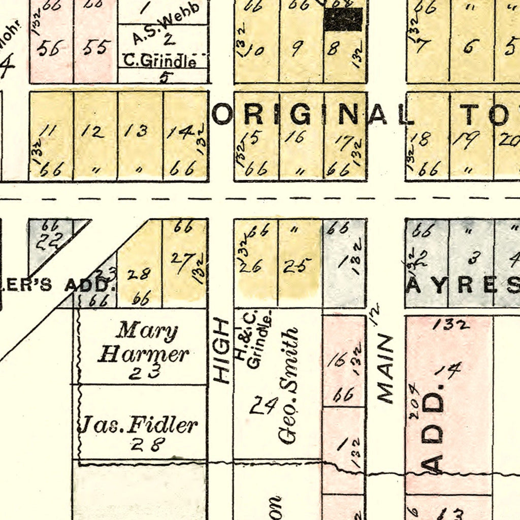 Vintage Map of West Unity, Ohio 1894