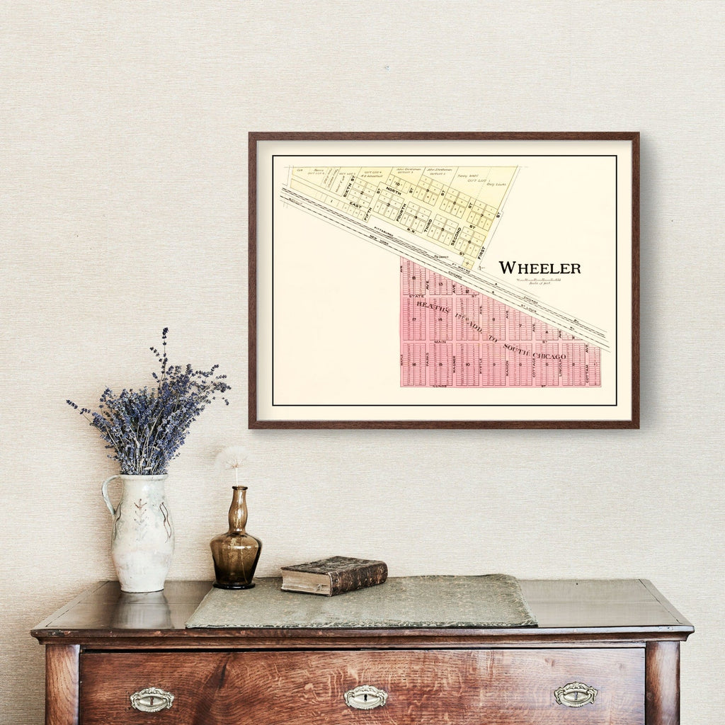 Vintage Map of Wheeler, Indiana 1895