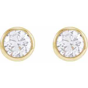 14K Yellow Gold .06 CT Natural Diamond Earring – image 2