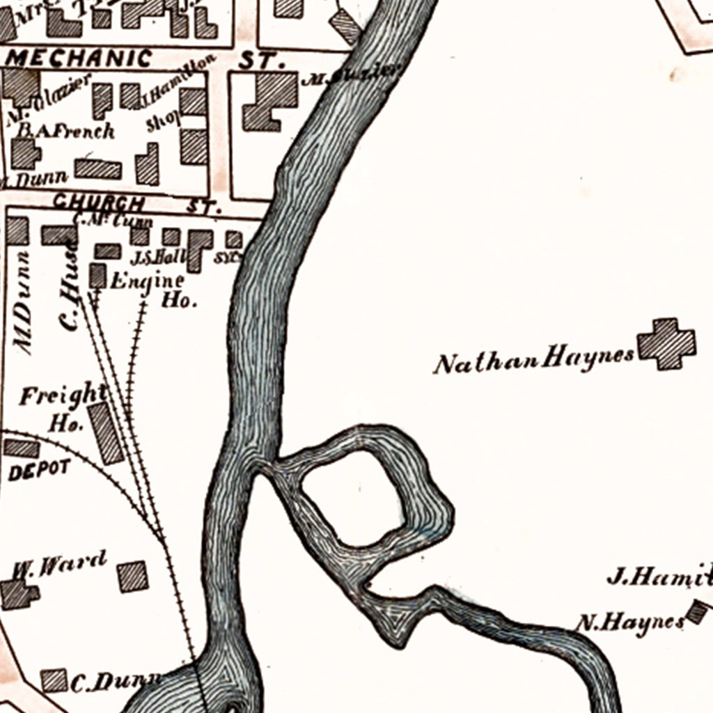 Vintage Map of Saxonville, Massachusetts 1895