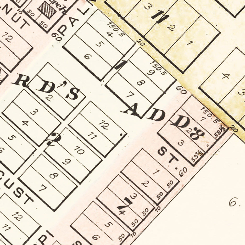 Vintage Map of New Canton, Illinois 1895